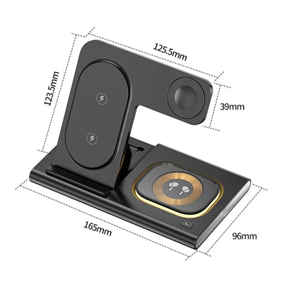 WIRELESS MAGNETIC CHARGER 3-IN-1 For iPhone, Apple Watch/Samsung Galaxy Watch