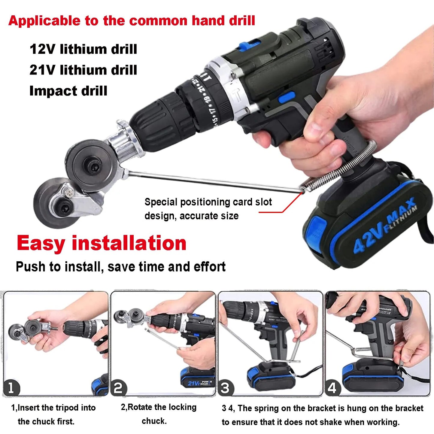 Electric Drill Shears Attachment Cutter Nibbler