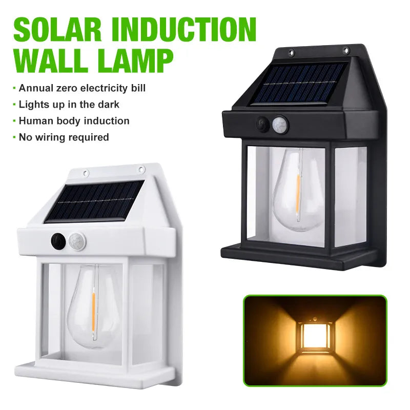 LumiGuard Surveillance Bulb™: Outdoor Solar Wall Lamp